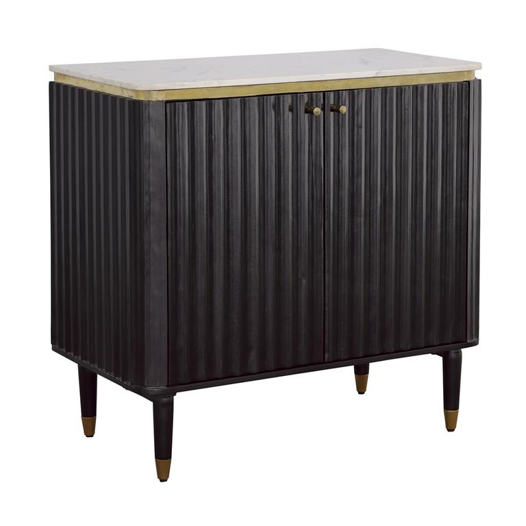 Black Mango Wood Bar Cabinet