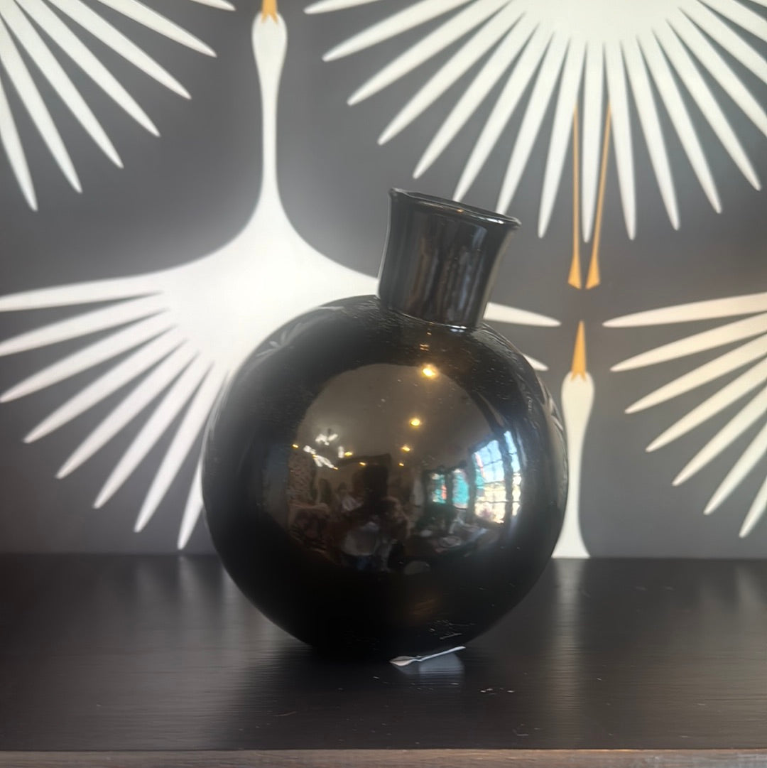 Black Sphere bud vase