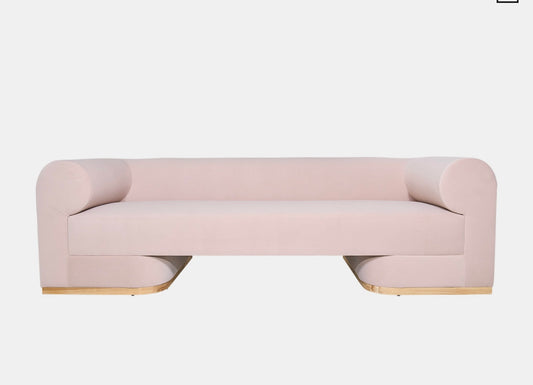 blush Modern Sofa Oak wood base