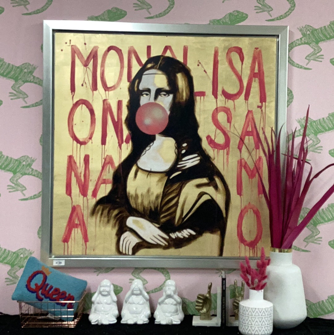 Hand Painted Mona and bubble gum