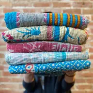 Kantha Throw Blanket Quilt