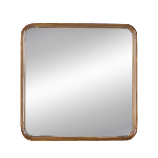 Square Wood Accent Mirror